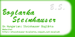 boglarka steinhauser business card